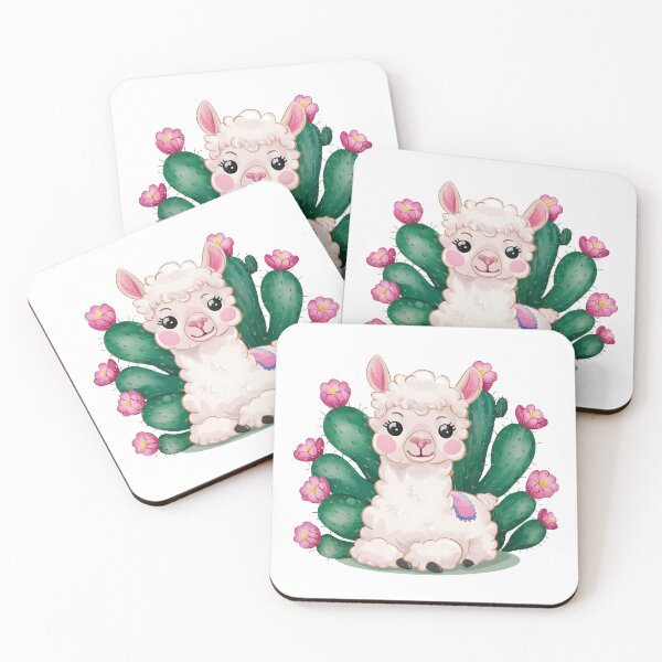 Item preview, Llama Cactus Cute Alpaca Cacti Nursery Animal designed and sold by ShoniwDesigns.