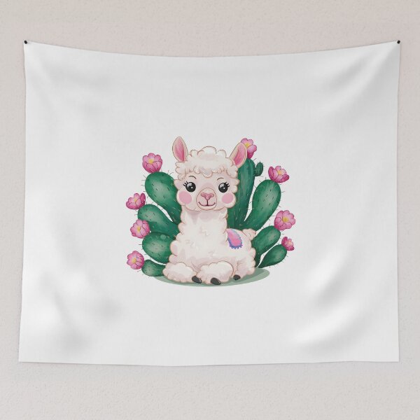 Item preview, Llama Cactus Cute Alpaca Cacti Nursery Animal designed and sold by ShoniwDesigns.
