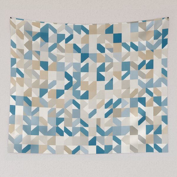 Item preview, Blue Beige Geometric Harmony designed and sold by MrKATORSKI.