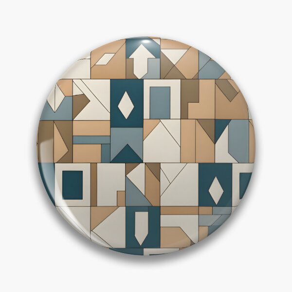 Item preview, Geometric Fusion: Blue and Brown Symphony designed and sold by MrKATORSKI.