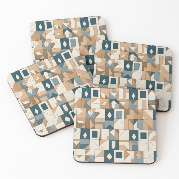 Item preview, Geometric Fusion: Blue and Brown Symphony designed and sold by MrKATORSKI.