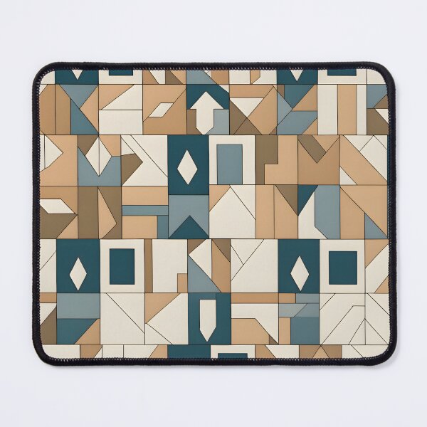 Item preview, Geometric Fusion: Blue and Brown Symphony designed and sold by MrKATORSKI.