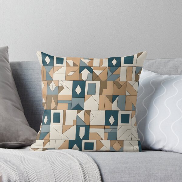 Item preview, Geometric Fusion: Blue and Brown Symphony designed and sold by MrKATORSKI.