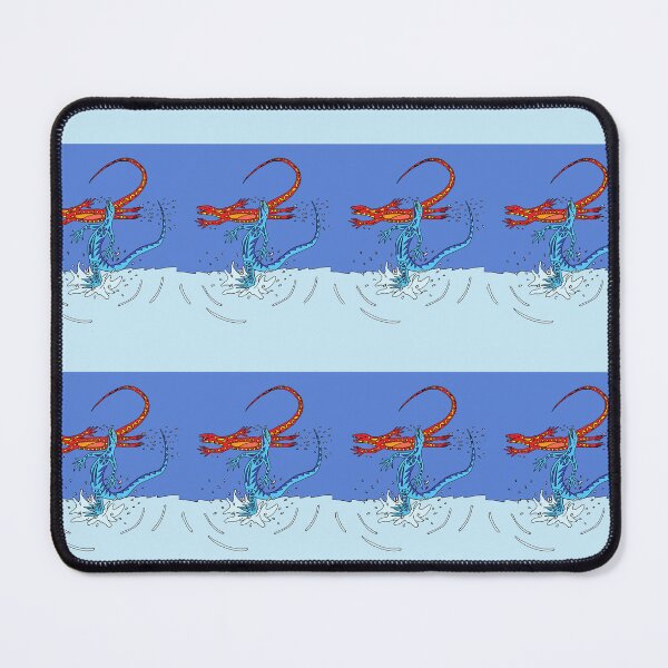 Item preview, Two Colorful Lizards Celebrating in a Big Puddle designed and sold by JoyousArt4u.