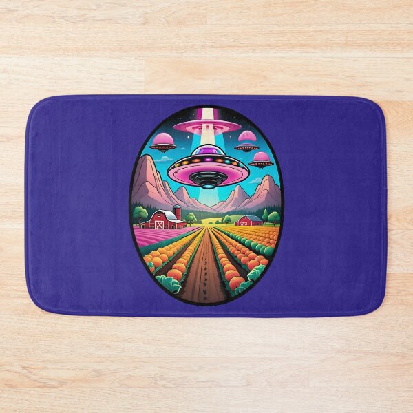 Item preview, Pink UFO's Above A Farm designed and sold by TheArtOfPat.