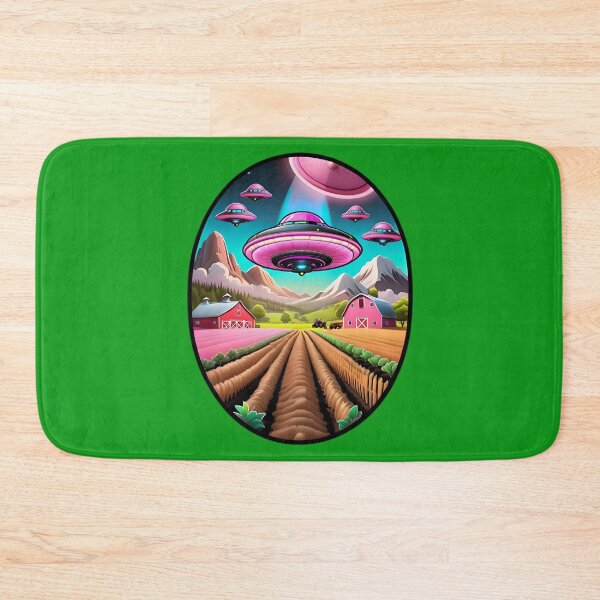 Item preview, Pink UFO's Above A Farm designed and sold by TheArtOfPat.