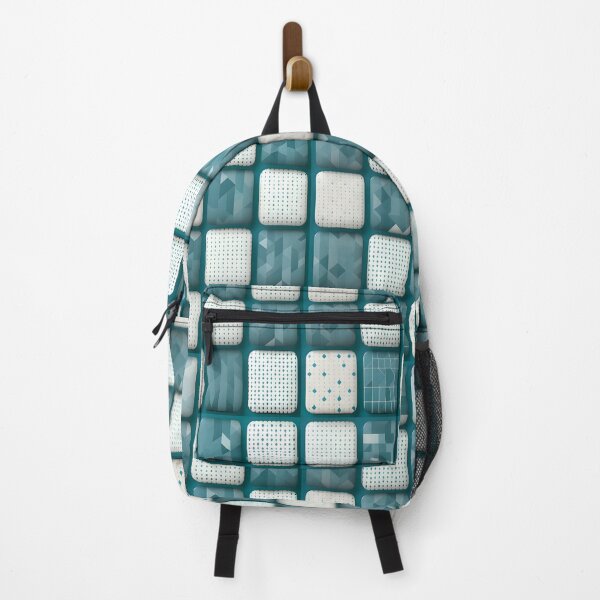 Item preview, Blue and White Tiled Abstraction designed and sold by MrKATORSKI.