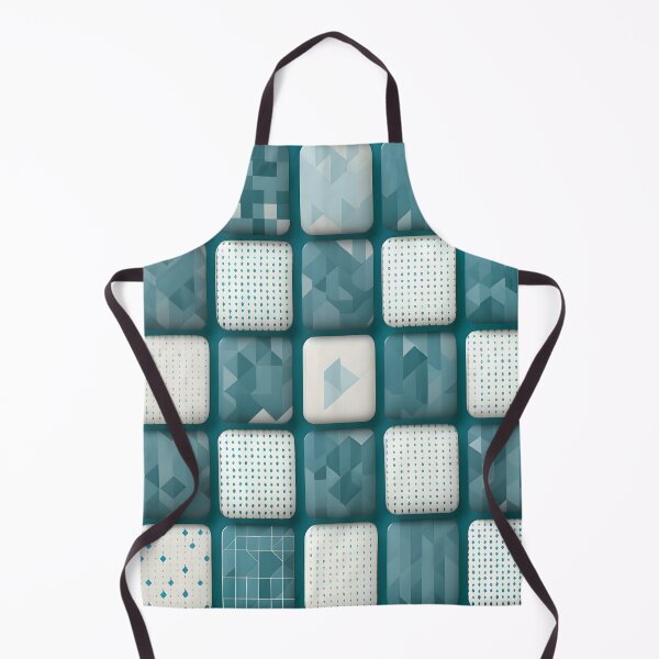 Item preview, Blue and White Tiled Abstraction designed and sold by MrKATORSKI.