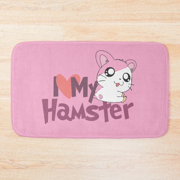 Item preview, "I love my hamster; just a girl who adores hamsters, hamster lover, pink hamster, guinea pig, pet, Syrian, Russian dwarf hamsters, in my heart as a hamster mom and dad." designed and sold by artworkathome.