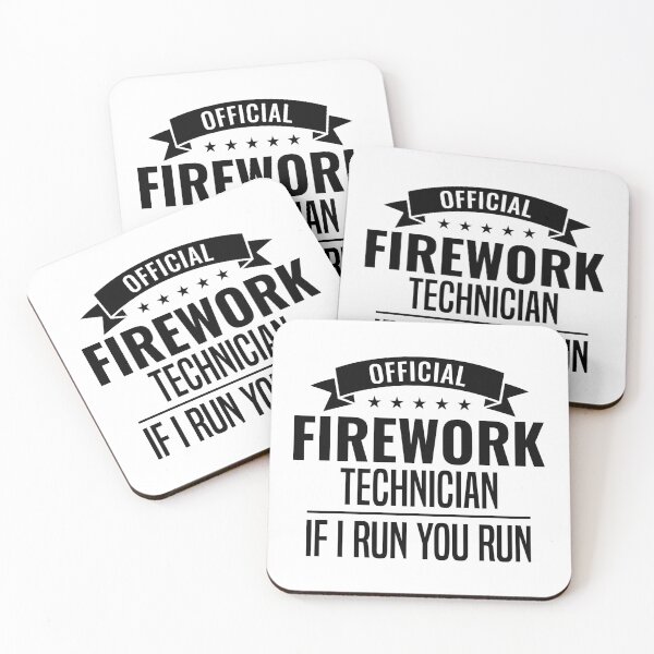 Item preview, July Fourth Fireworks, Funny Festival Season Graphic, Official Firework Technician designed and sold by Singhe Design.
