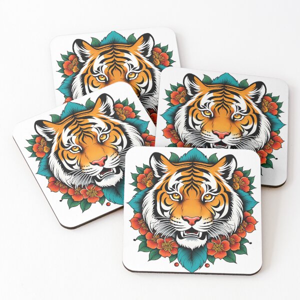 Item preview, tiger with flower designed and sold by misbahsiro.