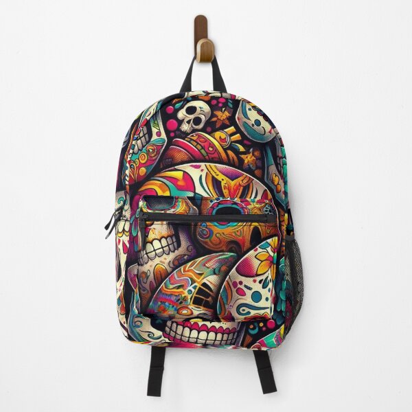 Item preview, Graffiti Sugar Skull Print Pattern designed and sold by PinUpPizzazz.