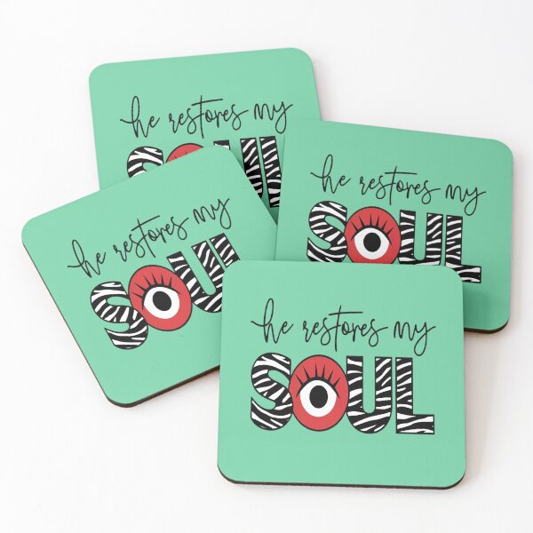 Item preview, He Restores My Soul Typography designed and sold by ChristCentered.