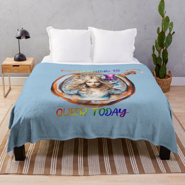 Item preview, Everything is Queer Today - Alice in Wonderland, Gay Pride, Rainbow Flag, LGBTQ Pride designed and sold by Travelslightly.