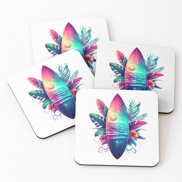 Item preview, Surfboard Tropical Beach designed and sold by artcolory.