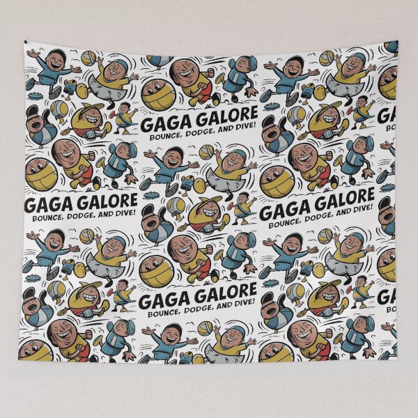 Item preview, GAGA GALORE BOUNCE, DODGE, and DIVE! Joyful Movement in Monochrome and Blue designed and sold by SplashTastic.