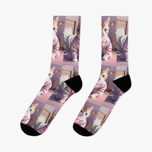 Item preview, Beautiful Cat in Pajamas - Modern Digital Art designed and sold by Ai-michiart.