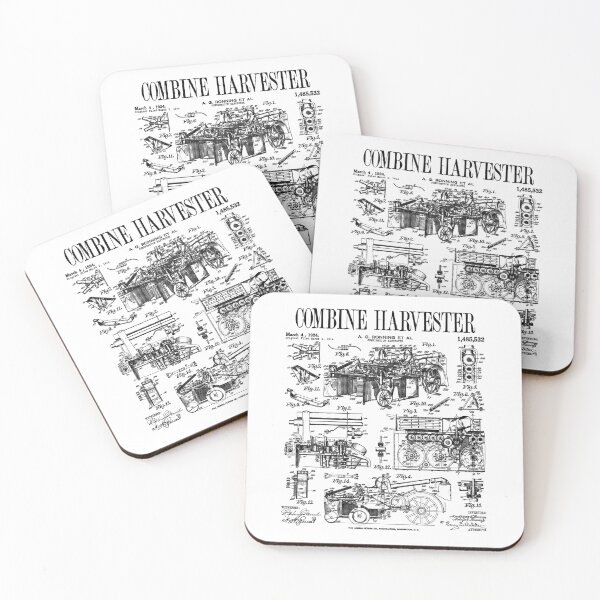 Item preview, Combine Harvester Farmer Farming Classic Vintage Farm Patent designed and sold by GrandeDuc.