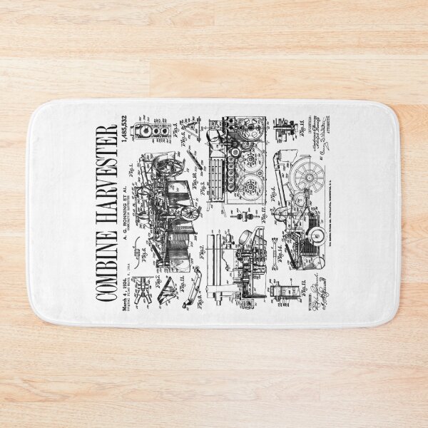 Item preview, Combine Harvester Farmer Farming Classic Vintage Farm Patent designed and sold by GrandeDuc.