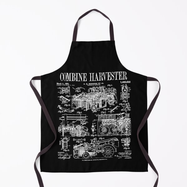 Item preview, Combine Harvester Farmer Farming Classic Vintage Farm Patent designed and sold by GrandeDuc.