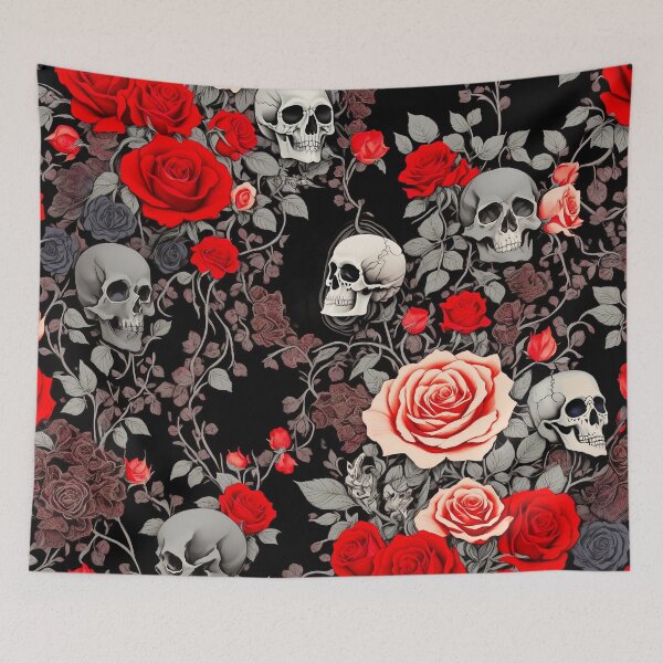 Item preview, Floral Skull Pattern designed and sold by AsreArt.