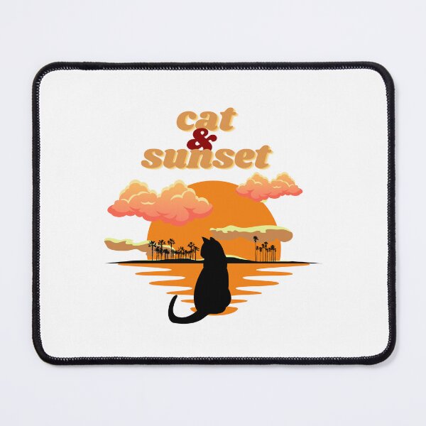 Item preview, Cat Watching Sunset orange and black art designed and sold by SoniyaArt !.