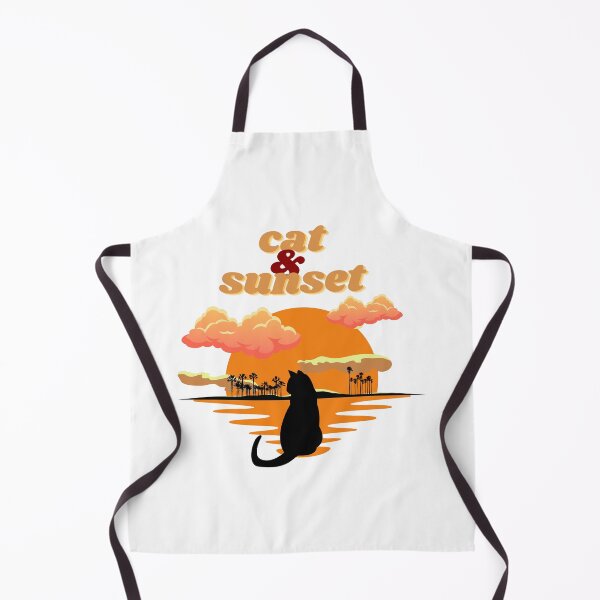 Item preview, Cat Watching Sunset orange and black art designed and sold by SoniyaArt !.
