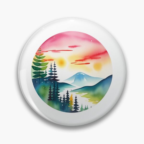 Item preview, Painting Of Tree, River And Mountain Scenery designed and sold by Luxuriously.
