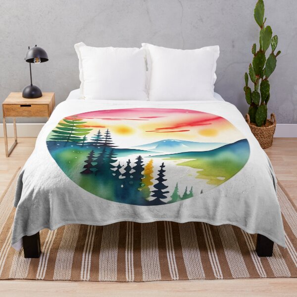 Item preview, Painting Of Tree, River And Mountain Scenery designed and sold by Luxuriously.