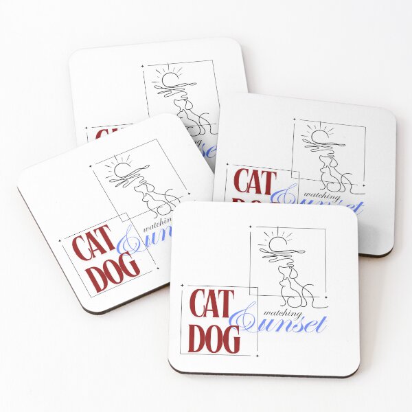 Item preview, dog, cat, sunset designed and sold by SoniyaArt !.