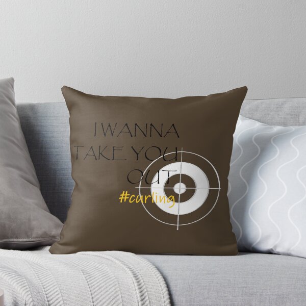 Item preview, Curling Pick-Up Line - I Wanna Take You Out - Brown designed and sold by 77designs.