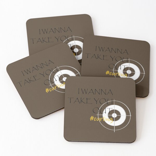 Item preview, Curling Pick-Up Line - I Wanna Take You Out - Brown designed and sold by 77designs.