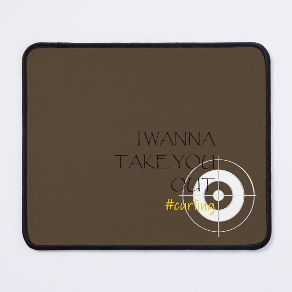Item preview, Curling Pick-Up Line - I Wanna Take You Out - Brown designed and sold by 77designs.