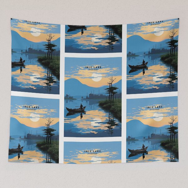 Item preview, Inle Lake, Myanmar: Serene Waters designed and sold by NeuralVibe.