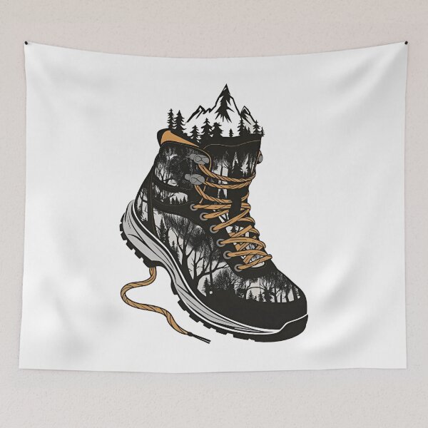 Item preview, flower hiking boot . hiking boot, hiking  designed and sold by venavar.
