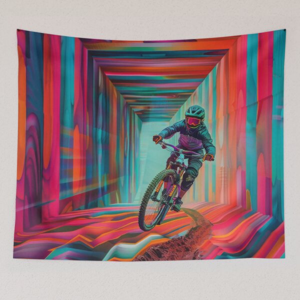 Item preview, mountain biker - MTB designed and sold by FlowersColorful.