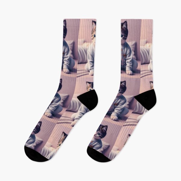 Item preview, Beautiful Cat in Pajamas - Modern Digital Art designed and sold by Ai-michiart.