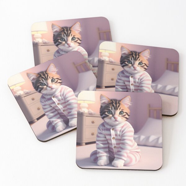 Item preview, Beautiful Cat in Pajamas - Modern Digital Art designed and sold by Ai-michiart.