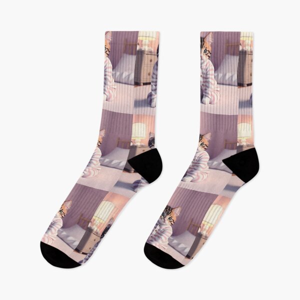 Item preview, Beautiful Cat in Pajamas - Modern Digital Art designed and sold by Ai-michiart.