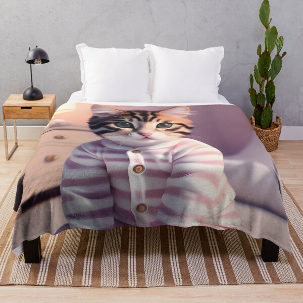 Item preview, Beautiful Cat in Pajamas - Modern Digital Art designed and sold by Ai-michiart.