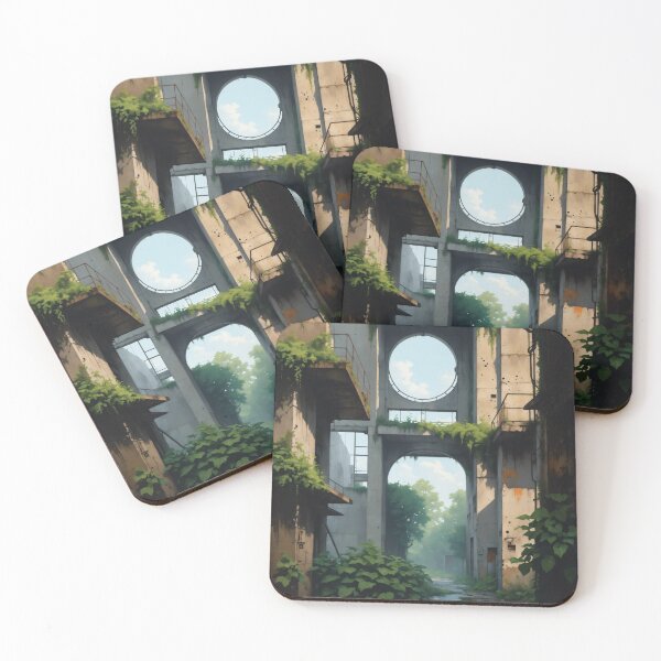 Item preview, Abandoned industrial architecture oil painting #0036 designed and sold by larabu.