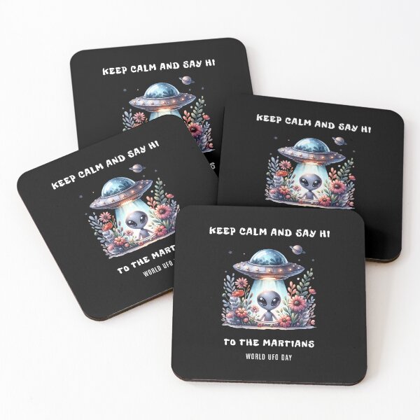Item preview, Keep calm and say hi to the Martians - World UFO Day designed and sold by Pflugart.