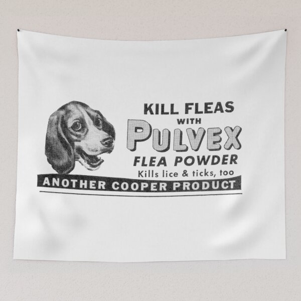 Item preview, Pulvex Will Fix The Family Dog! 1950s Flea Cure  designed and sold by taspaul.