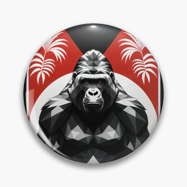 Artikelvorschau, Mächtiger geometrischer Gorilla in mutiger Dschungelszene entworfen und verkauft von PragmaticP.