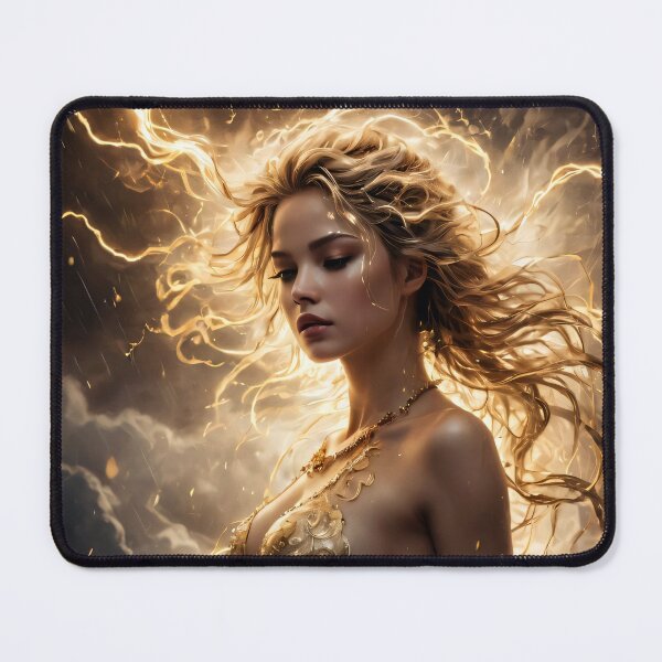 Item preview, Golden Lightning Goddess designed and sold by ByteyCreatives.