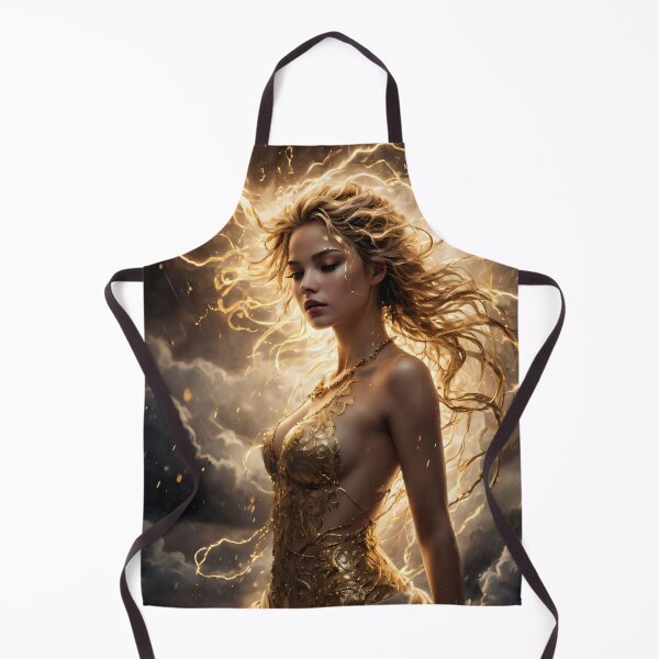 Item preview, Golden Lightning Goddess designed and sold by ByteyCreatives.