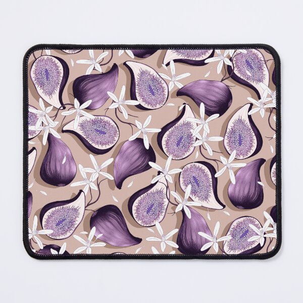 Item preview, Flowers and fruits of figs, Purple fruits on a beige background designed and sold by Alex  Blud.