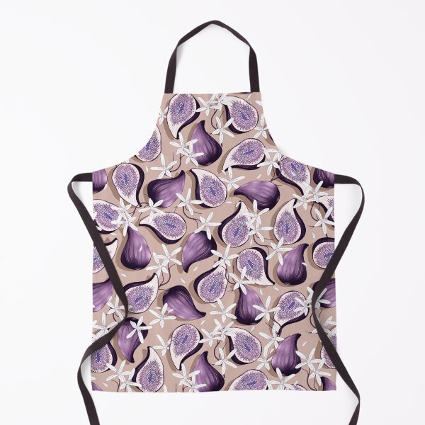 Item preview, Flowers and fruits of figs, Purple fruits on a beige background designed and sold by Alex Blud.