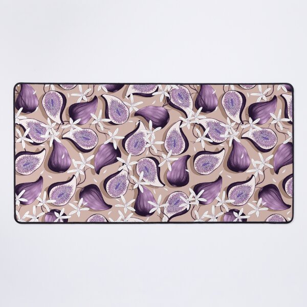 Item preview, Flowers and fruits of figs, Purple fruits on a beige background designed and sold by Alex  Blud.