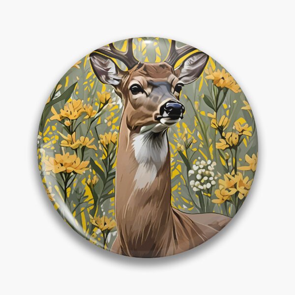 Item preview, Nebraskan White Tailed Deer Surrounded By Goldenrod 1 designed and sold by taiche.